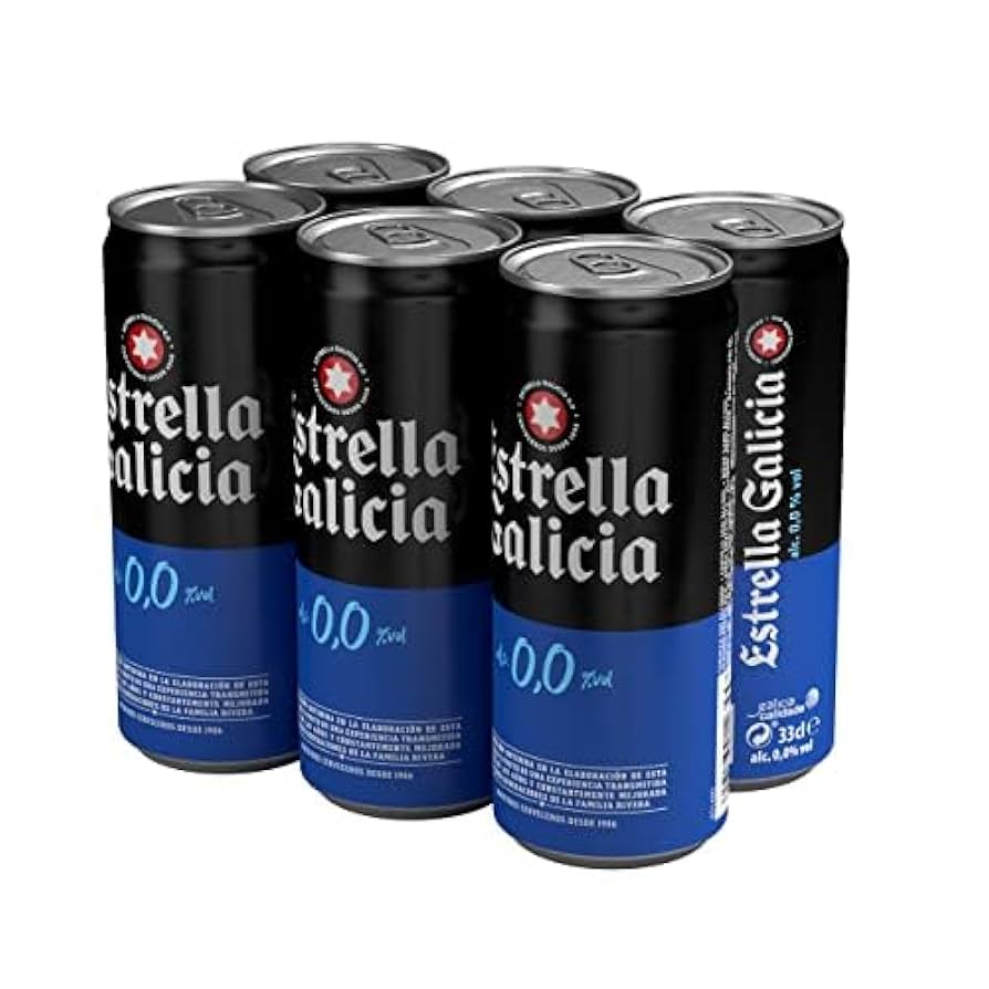 FUNDA LATA ESTRELLA GALICIA  330 cc 0.0 ALCOHOL X 6