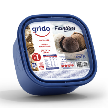 Pote Grido Chocolate,Crema Americana,DDL 3L
